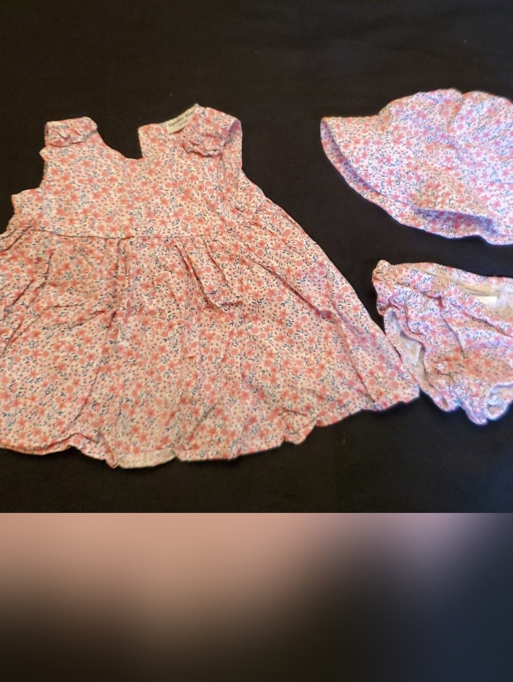 6-9 Month Pink Floral Baby Dress Set